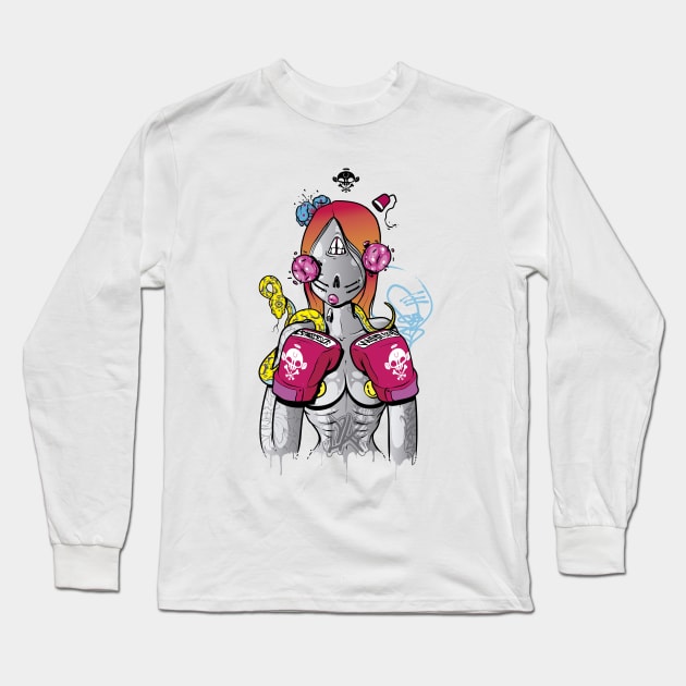 Boxeadora Long Sleeve T-Shirt by cereso monky